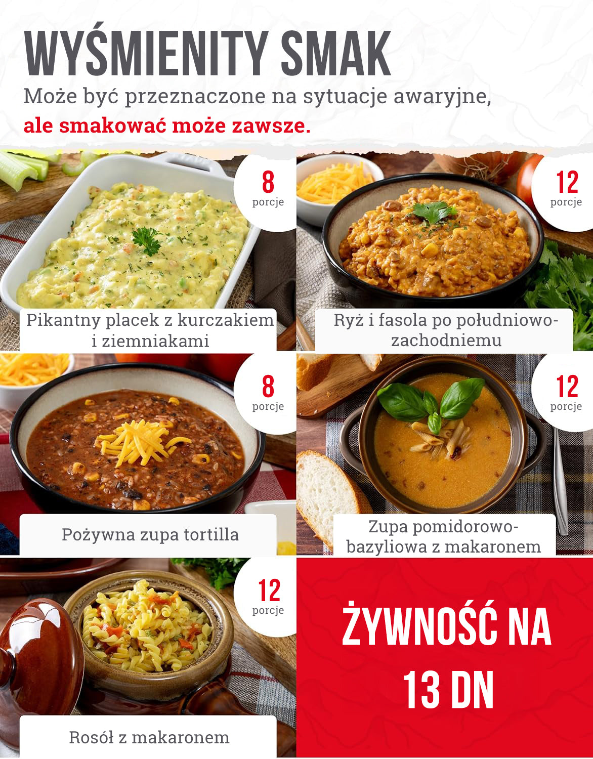 ReadyWise, 120 Porcji, Obiad i Kolacja, 13 Różnych Przepisów, Kubełek Grab & Go, Liofilizowane, Do 25 Lat Trwałości, Żywność Awaryjna, 7 Dni Wyżywienia Dla 2 Osób, 2 Tygodnie Zapasów
