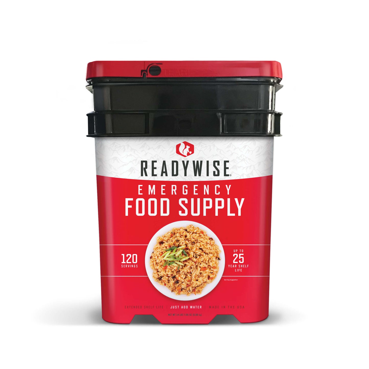ReadyWise, 120 Porcji, Obiad i Kolacja, 13 Różnych Przepisów, Kubełek Grab & Go, Liofilizowane, Do 25 Lat Trwałości, Żywność Awaryjna, 7 Dni Wyżywienia Dla 2 Osób, 2 Tygodnie Zapasów